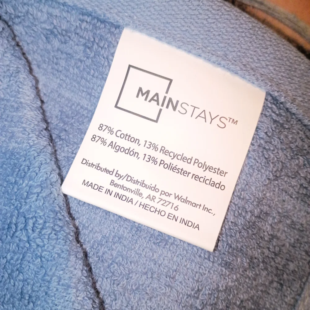 Mainstays Blue, Red, and Green Hand Towels